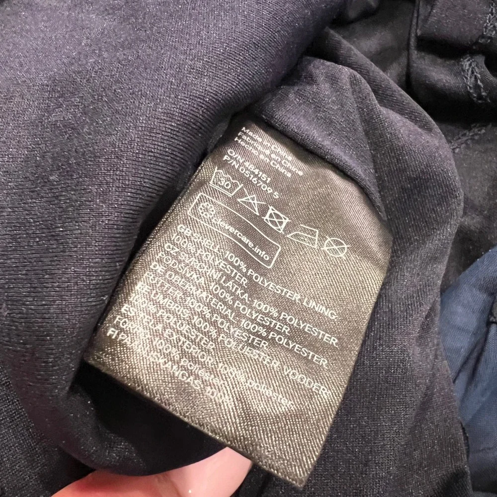 H&M Navy Blue Sleeveless Collared Button Front Drawstring‎ Waist Dress Size 4 - Picture 11 of 12